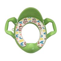 儿童坐便器坐垫男女宝宝马桶毛绒暖垫马桶垫保暖座垫粘贴马桶垫 绑绳款-凯德氏字母绒布垫1个装