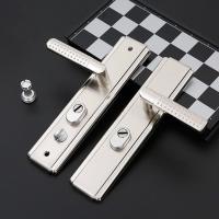 多功能防盗门通用型拉手不锈钢面板把手大门锁罗普斯金执手门锁具 不锈钢面板铝合金把手