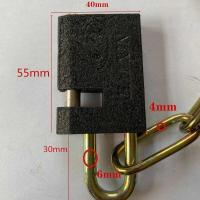 电动车锁自行车锁链条锁铁链子防盗大门锁三轮车锁防盗防撬锁 66厘米长圆链条