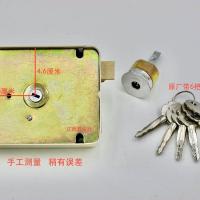 大连狮子锁壳8208老式盼盼防盗门锁外装门锁大连锁厂8207锁通用型 单独大连狮子十字花锁芯