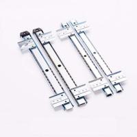 加厚静音键盘托架办公电脑桌抽屉二节滑轨道导轨台式电脑吊装托盘 27宽14寸轨道 银色