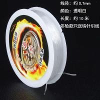 佛珠透明水晶弹力线手串绳穿珠子手链的绳子石榴石玛瑙菩提松紧线 透明白线径约0.7mm体验款无剪刀