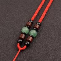 檀木手工编织挂件绳平安扣翡翠玉佩吊坠挂绳项链绳子男女吊绳批发 东陵玉款红色