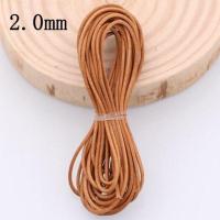 diy手工皮绳真皮绳牛皮绳子原色本色手链项链箱包宠物绳编织绳S35 原色2.0mm5米 均码