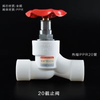 PPR大流量阀门截止阀PPR热熔水管配件4分20 6分25自来水管件闸阀 PPR20白色截止阀(大流量)红轮