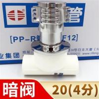 日丰ppr冷热水管配件4分20暗装阀门6分25 上水开关暗阀家装总阀门 4分瓷芯暗阀（白色）
