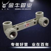 6分25金牛ppr水管 武汉金牛管业冷热水管灰色家装管件弯头 灰色25*1/2双联内弯(1个)