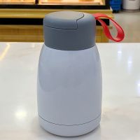 简约保温杯女学生可爱水杯便携创意韩版韩国男生清新复古个性杯子 哈乐小号300ml-白色(无英文) 单杯子(无赠品)