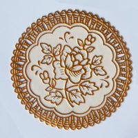 烫金杯垫PVC免洗耐高温餐垫碗垫烟灰缸垫防滑垫花瓶垫玻璃盘餐垫 D款 2片直径12cm(送1片)