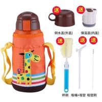 智能儿童保温杯男不锈钢杯子吸管杯宝宝水壶便携女学生韩版水杯 小鹿一杯三盖+杯套+大礼包