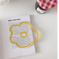 韩版ins简约花朵杯垫亚克力隔热杯垫桌面拍照道具泫雅风可爱摆件 黄色