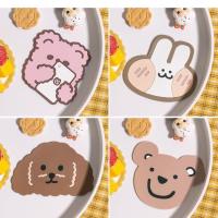 [4个套装]ins可爱卡通小垫子隔热垫垫杯垫防烫家用少女心迷你垫 [玩手机+害羞兔+小熊+泰迪]4个装