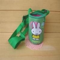 280 300ml儿童手柄吸管3220 5671迪士尼保温杯套背带奶瓶套杯袋子 绿色7*10背带绿兔杯套