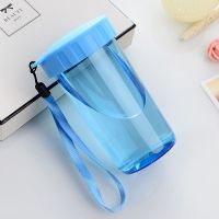 水杯塑料杯子便携杯子 天蓝 310ml