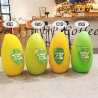 韩版芒果创意便携防漏玻璃杯可爱男女学生迷你水杯 芒果颜色随机1只(不)