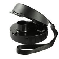 特百惠水杯茶韵杯盖子配件500ml毫升原装防漏杯盖整盖 500ml炫酷黑+密封圈（不带杯绳）