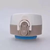 保温杯内螺纹通用杯盖适用于JMY350/500弹跳盖子魔膳师防漏配件 内螺纹杯盖白加卡其色1个装