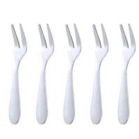 不锈钢水果叉天鹅座咖啡勺甜品勺锌合金大天鹅餐具套装水果叉摆件 水果叉5支送盒子(颜色随机)