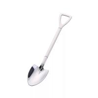 西瓜勺铁锹勺304不锈钢平头饭勺 创意蛋糕沙冰勺 尖铲勺工兵铲 尖铲2支 本色