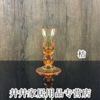 果叉碗水果叉杯牙签桶小叉子PC蛋糕叉点心果叉杯一次性用品竹节叉 桔色