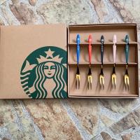 水果叉子家用套装不锈钢月饼叉奶酪叉甜品叉蛋糕叉欧式奢华小叉子 5支盒子装（颜色可自选）