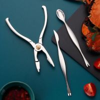 灵心泉阳澄湖吃蟹工具 剥螃蟹钳夹子 大闸蟹神器吃螃蟹专用三件套 三件套+礼盒