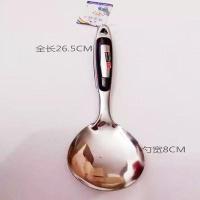 短柄大头勺家用厨房饭勺 不锈钢饭匙 盛饭勺子 分餐勺大饭勺炊具 电木夹柄饭勺