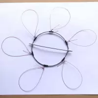 新款钓螃蟹开合笼收蟹工具大闸蟹青蟹抓钓钩圈套箍放神器专用河蟹 抛竿螃蟹圈(6圈)-D46