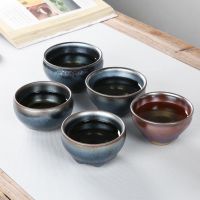 建盏茶杯蓝麒麟陶瓷主人杯单杯对杯铁胎茶盏大号中式七彩窑变茶具 随机发货随缘盏一个(全品无瑕)