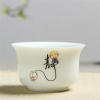 茶杯陶瓷功夫茶杯青花瓷杯小茶杯65毫升铁观音功夫茶碗单杯主人杯 静六个装