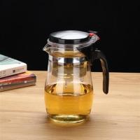 大容量加厚飘逸杯按压下水冲茶器泡茶壶耐热玻璃花茶壶开水直冲 750毫升飘逸杯 单壶一个