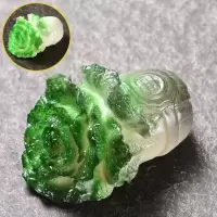 变色茶宠摆件精品 可养喷水金蟾貔貅猪招财猫柿子茶具配件白菜桌 变色白菜