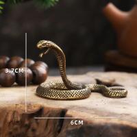 古玩实心紫铜蛇摆件迷你袖珍眼镜蛇仿古铜器工艺品茶宠把玩手把件 纯铜眼镜蛇新款小号(约38克)