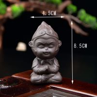 齐天大圣孙悟空紫砂猴子金空棒陶瓷水族鱼制造景假山摆件 祈福大圣(不描金)