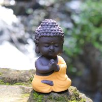 禅意陶瓷小人物和尚沙弥茶宠如来佛像鱼缸盆景古风装饰摆件工艺品 祈福小如来