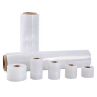 缠绕膜拉伸膜包装缠绕膜包裹膜缠绕打包膜PE打包膜工业保鲜膜保护 10厘米宽0.4公斤200米长透明