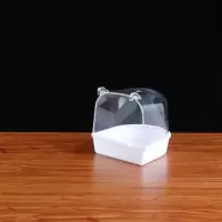 鸟用洗澡盆鹦鹉沐浴盆虎皮牡丹洗澡盒文鸟小太阳玄凤鸟类洗澡盆 白色洗澡盒