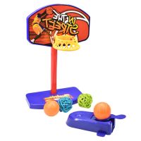 鹦鹉投篮益智玩具迷你篮球 小型鹦鹉鸟用品用具 篮球发声训练互动 一套(附带5个球)