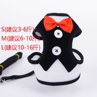 小型狗狗牵引绳胸背带泰迪比熊小型犬背心式遛狗绳猫绳子宠物用品 黑色小礼服 S(建议3-6斤)