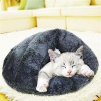 憨憨宠 猫睡袋猫窝狗窝狗睡袋加厚保暖宠物窝可水洗宠物猫咪用品 灰黑色 M-中型