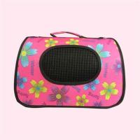 宠物包泰迪比熊狗狗外出便携包旅游箱包背包袋子狗包猫包特价 粉底多色花朵款 S(适合5斤以下宠物)