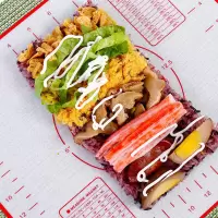 台湾饭团寿司工具商用捏饭团成型硅胶操作垫揉垫防滑手造饭团握的 小号饭团揉垫(硅胶)29*26cm