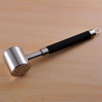 宜家牛排锤凿敲肉锤双面松肉锤德国优质不锈钢家用猪扒锤厨房用具 不锈钢肉锤