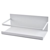 免打孔冰箱置物架磁吸冰箱磁铁架厨房多功能收纳架冰箱侧面置物架 单层白色