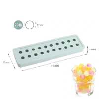 搓小汤圆机器家用搓丸子神器搓珍珠圆子神丸子机磨具硅胶冰块 20连心圆绿色带盖