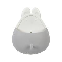 创意个性壁挂收纳盒浴室牙膏牙刷置物架免打孔强力沥水牙具收纳架 兔子型架[灰色]