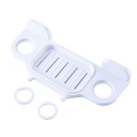 免打孔多功能沐浴支架挂架挂沐浴露肥皂盒香皂盒肥皂架沥水置物架 白色