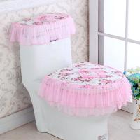 马桶套三件套防尘坐便套欧式金丝绒马桶圈坐垫水箱马桶盖布艺套装 鲜花盛开马桶三件套