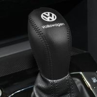 13-14-15-16-17-18-19-20-21款迈腾档把套自动档位套真皮排挡套 11-21款迈腾 黑线白标