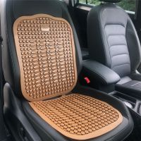 夏天通风透气汽车座垫护腰靠垫夏天办公座椅凉席靠枕按摩靠背坐垫 小号咖啡色(无头款) 平板款